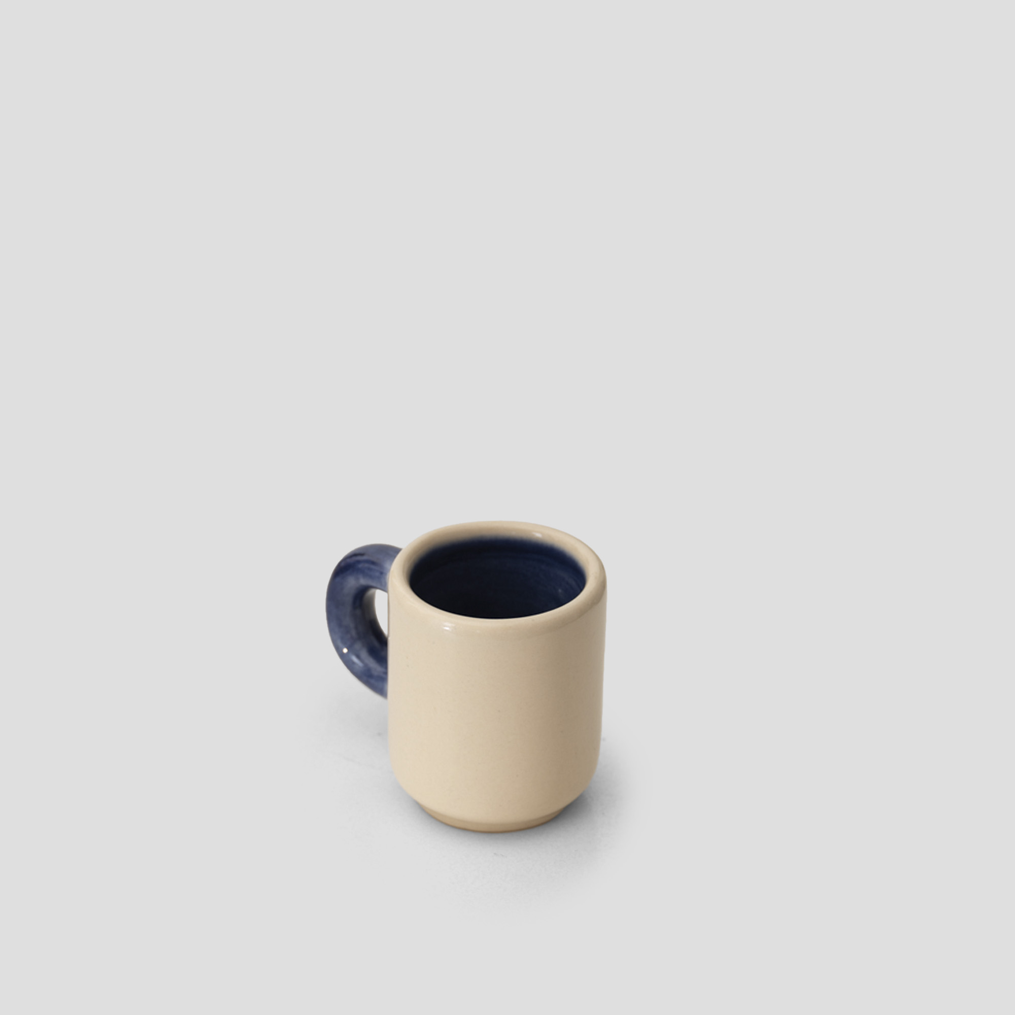 ivory＆blue twetone mug mini