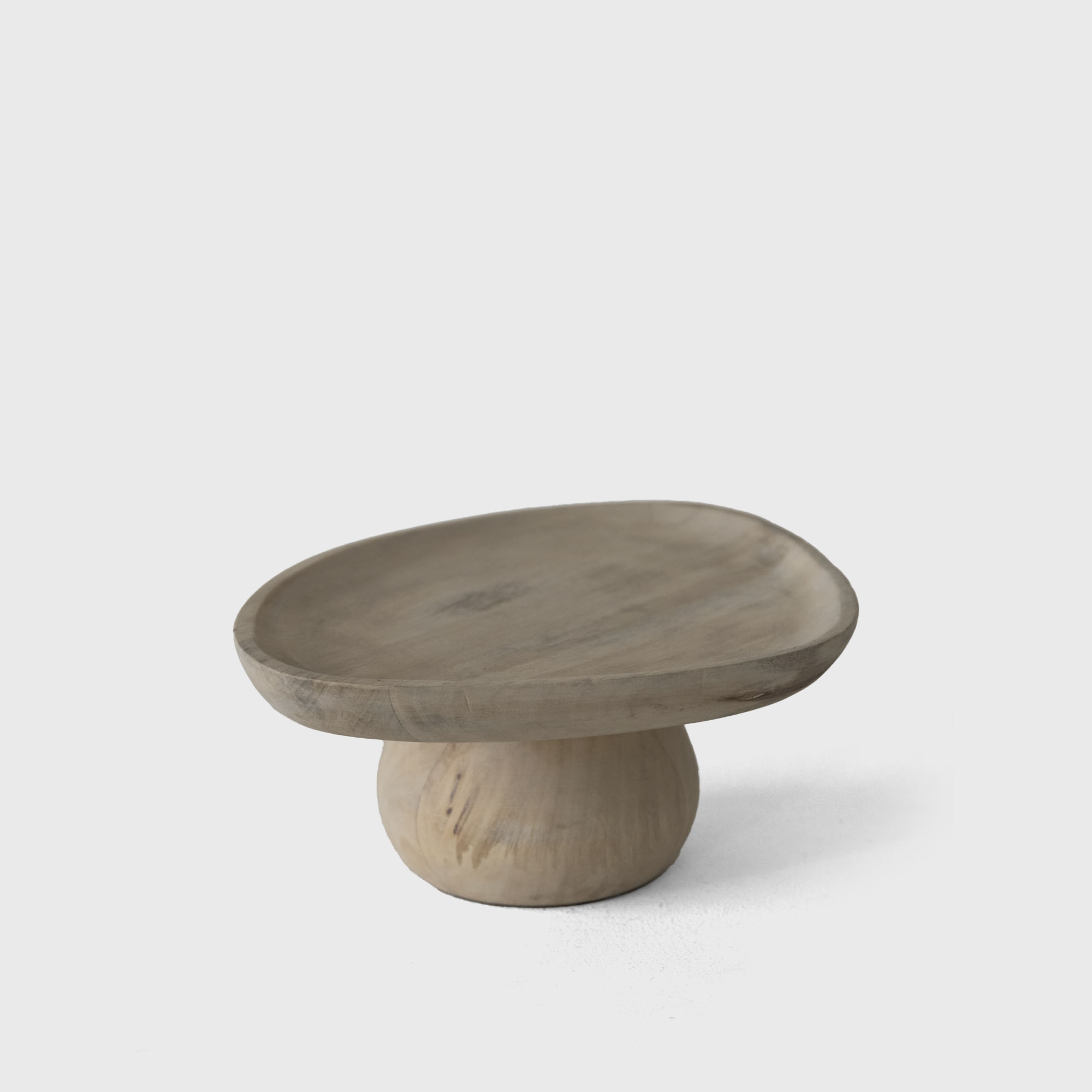 tall wooden cake stand