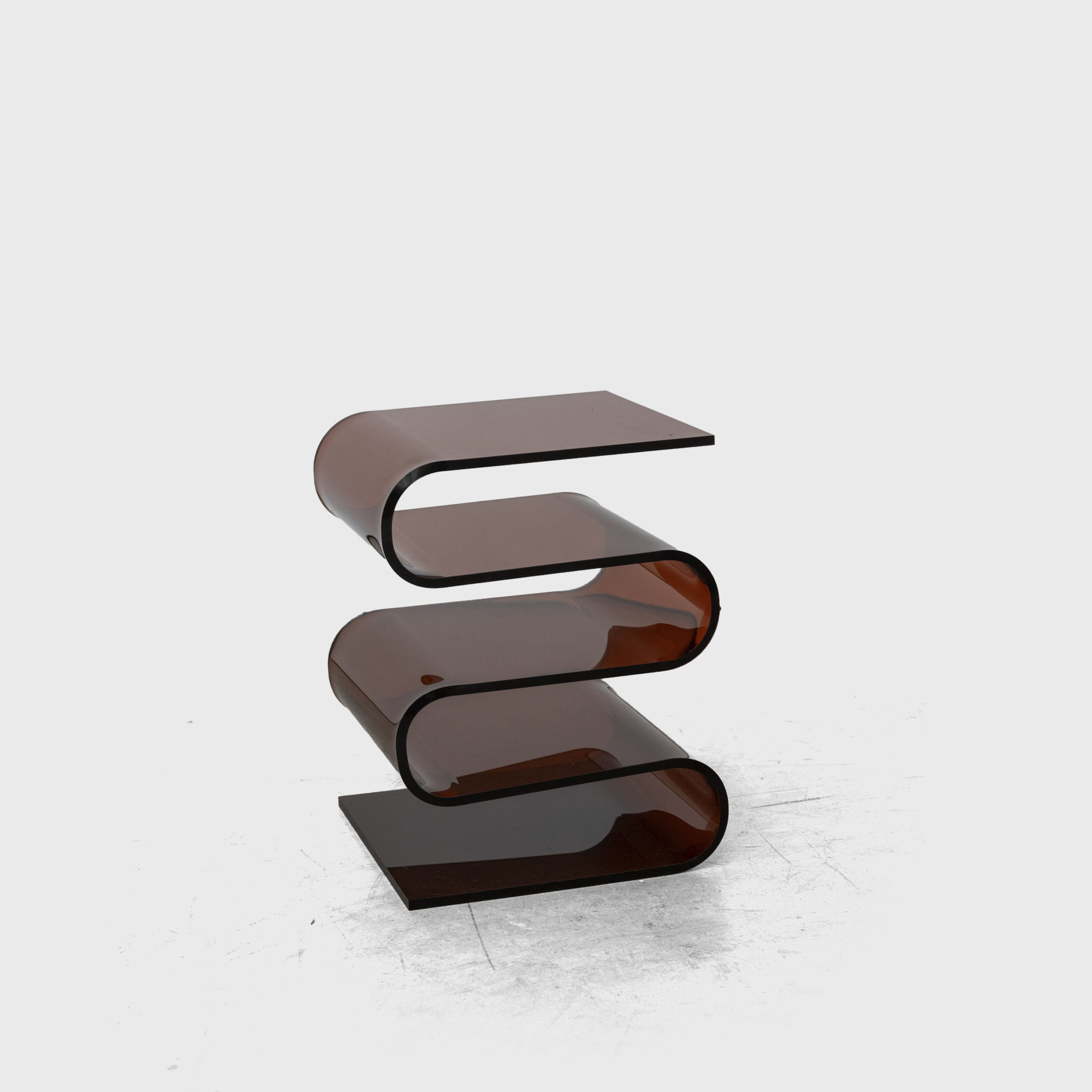 tea brown acrylic side table