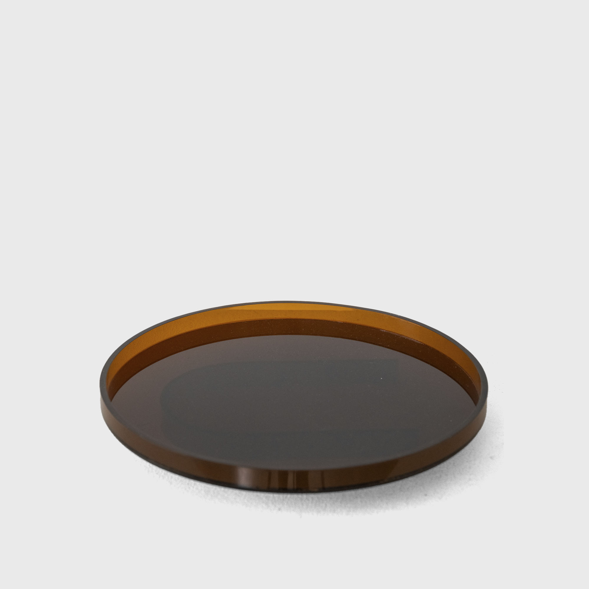 tea brown acrylic round tray