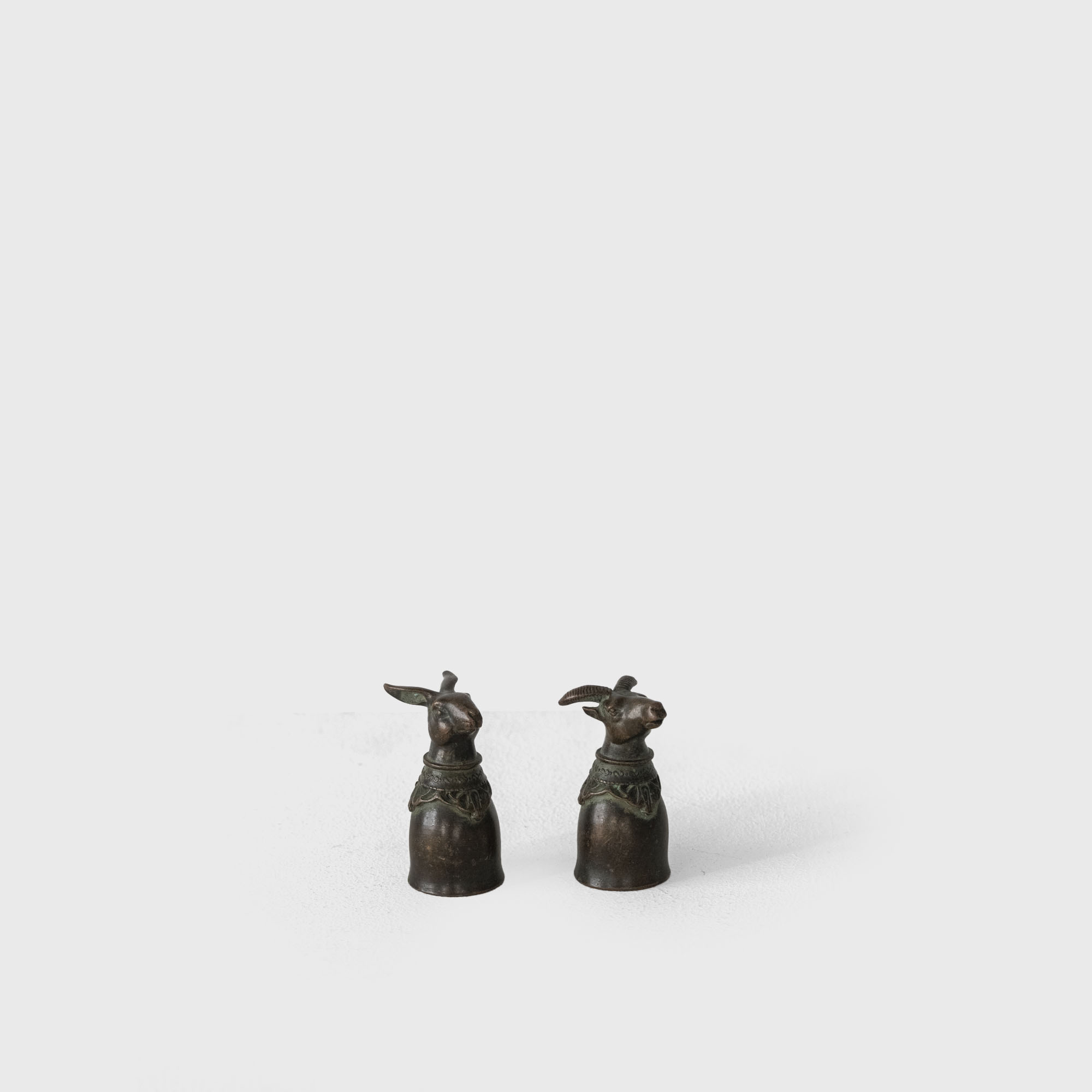 rabbit and goat sculptures