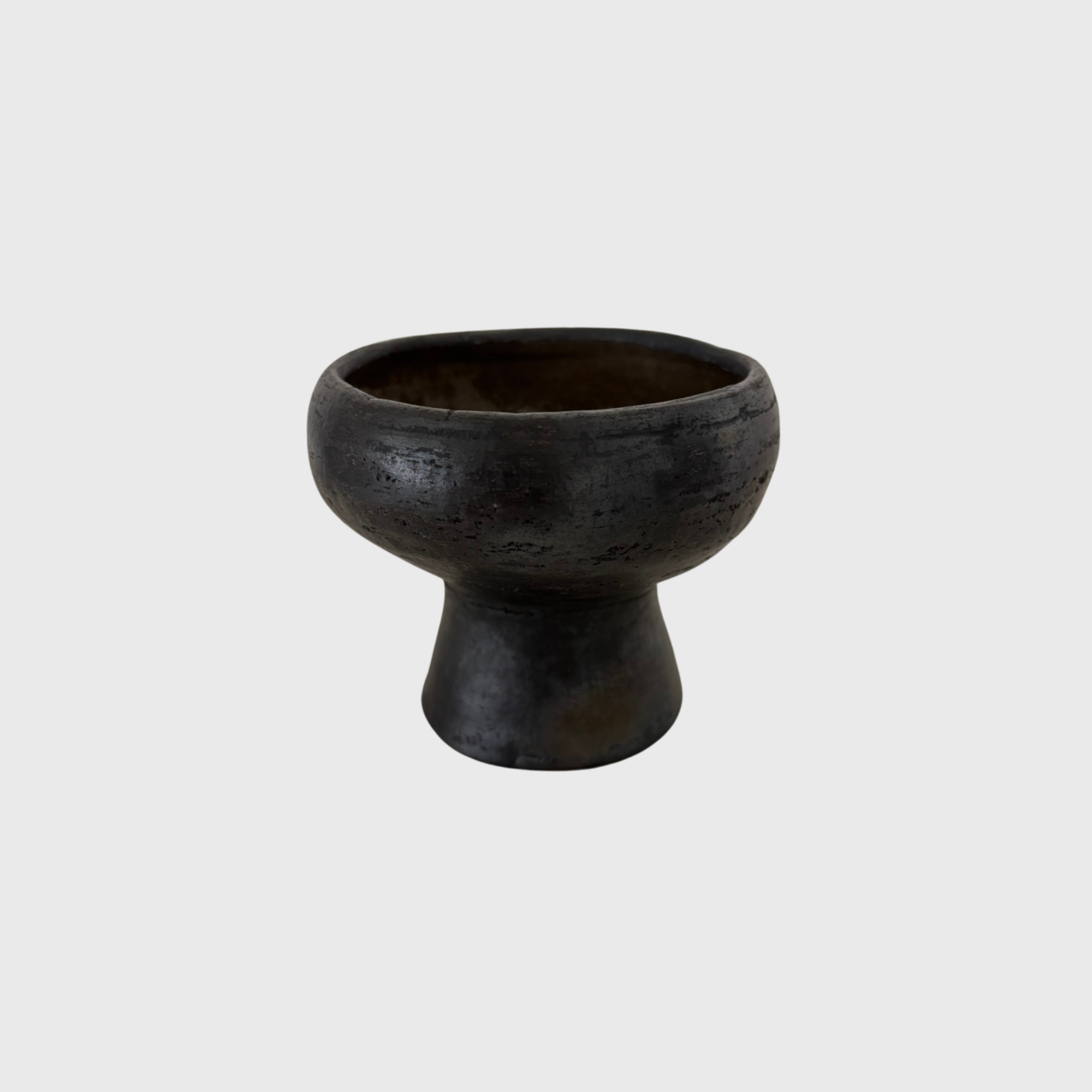 black pedestal bowl