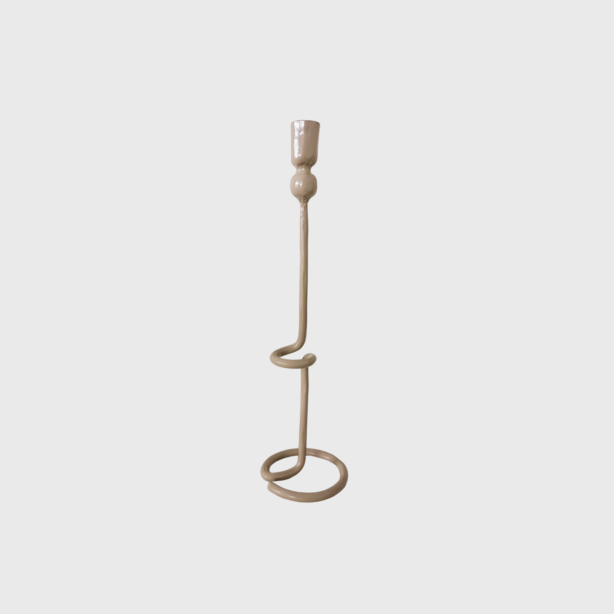 beige candle stick iron M