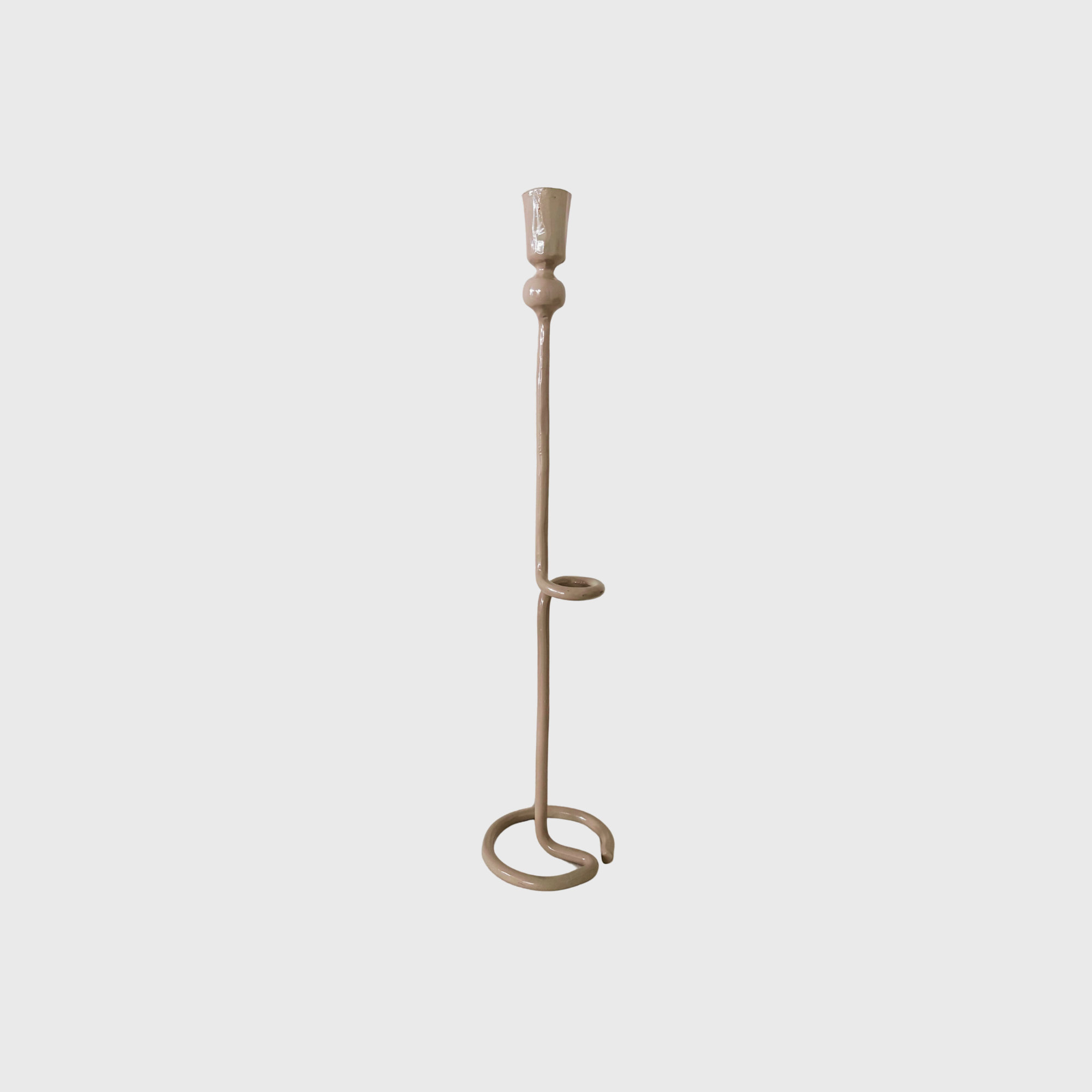 beige candle stick iron L