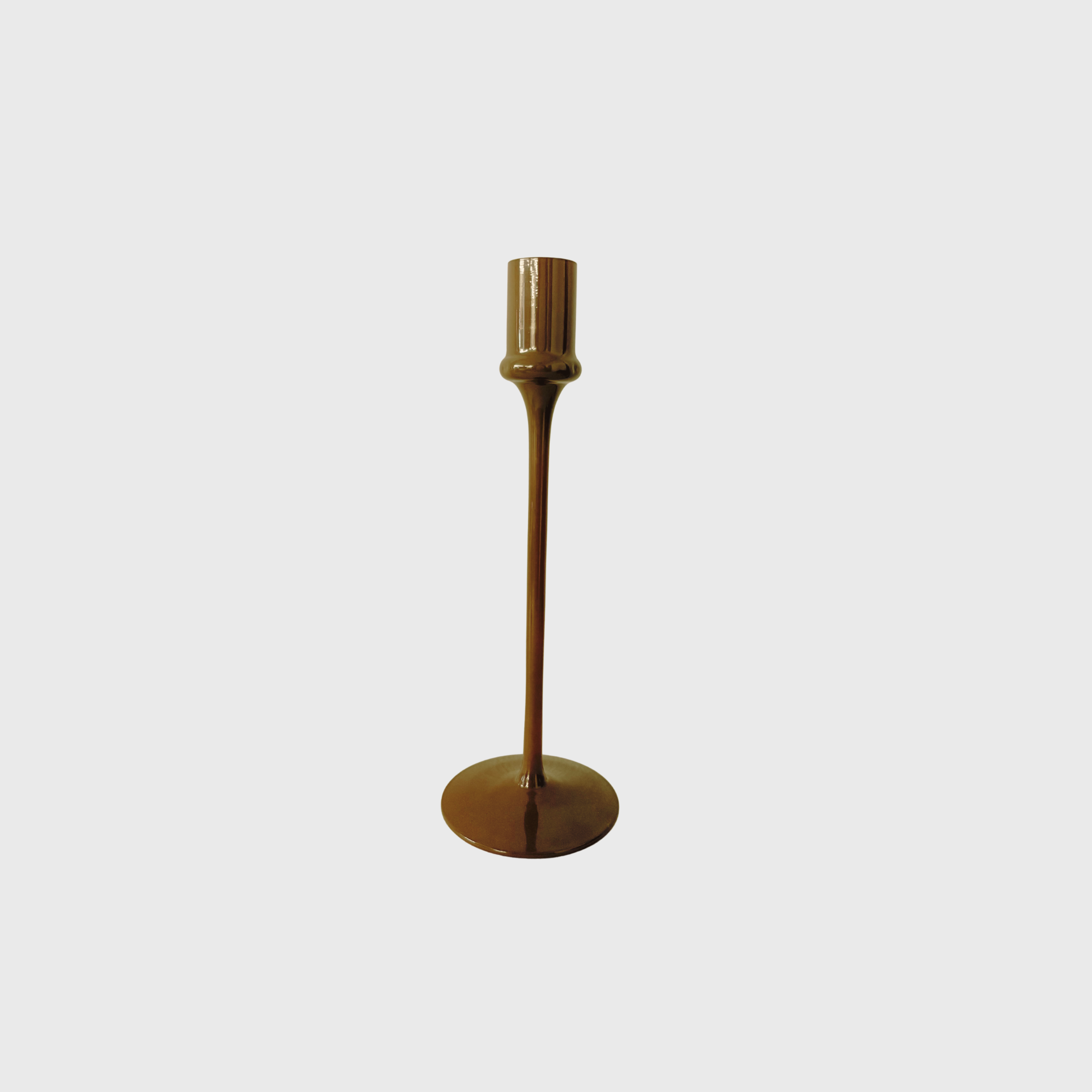 brown candle stick glass