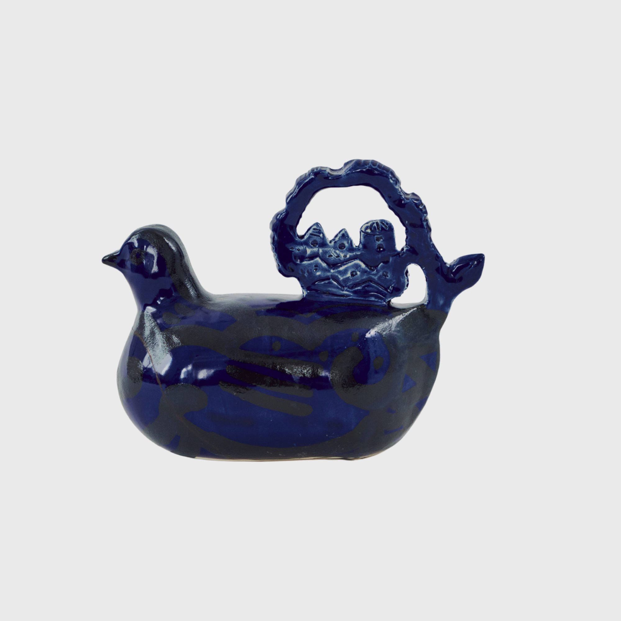 blue glass bird