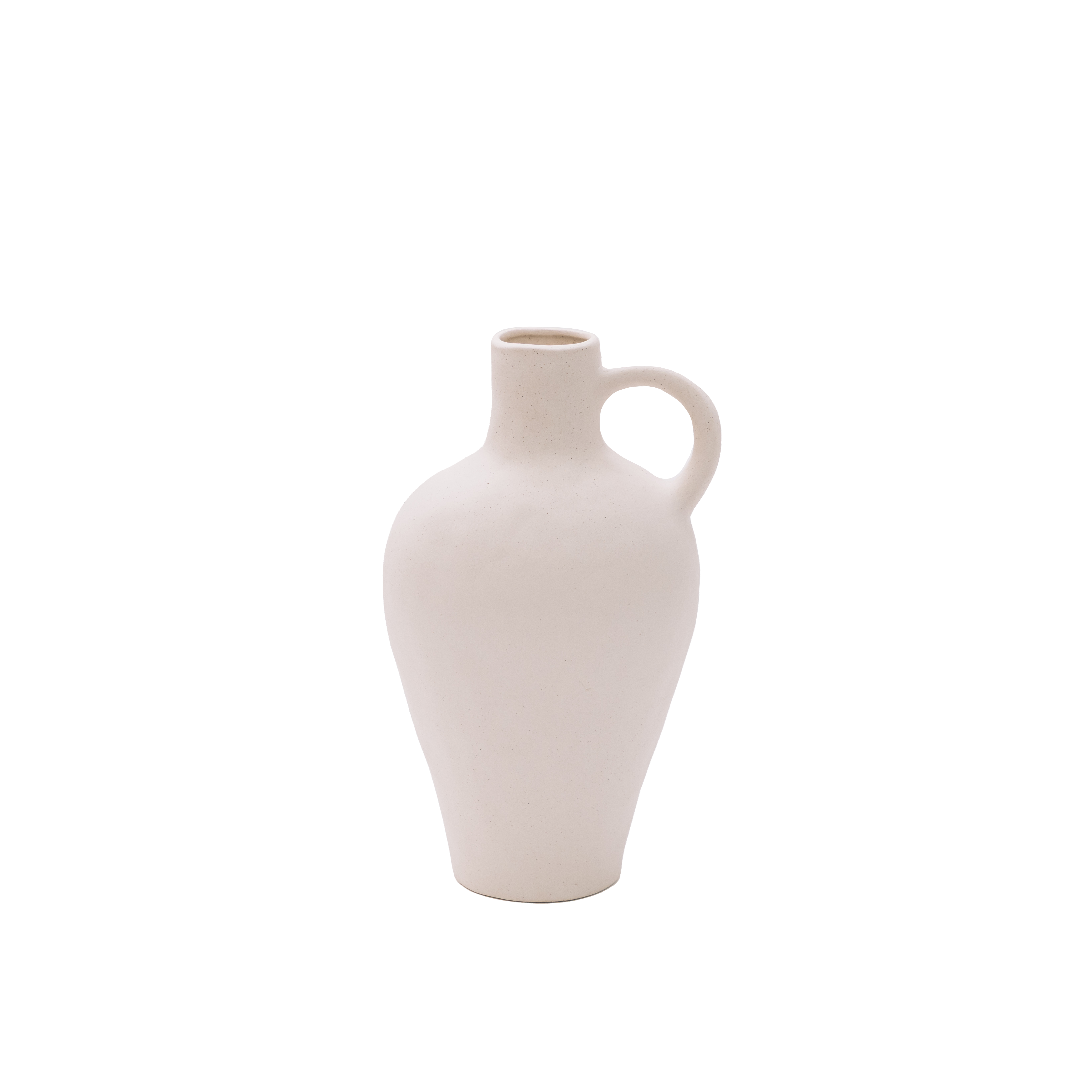white flower vase M
