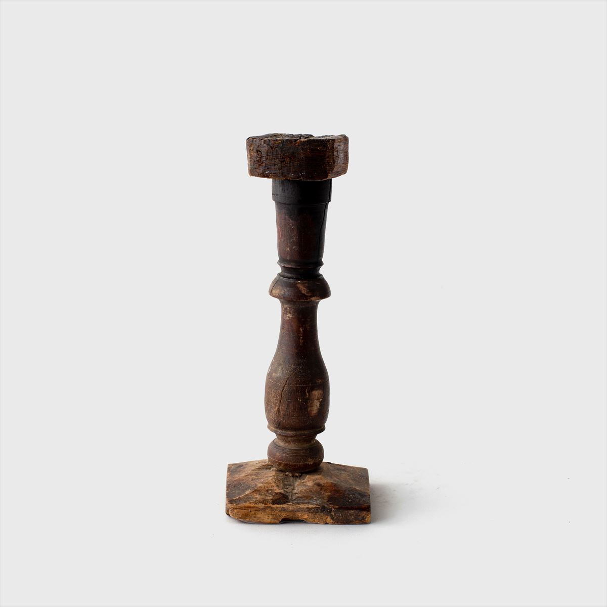 African wood candle holder