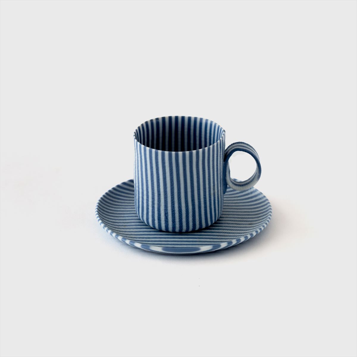 blue stripe cup and saucer