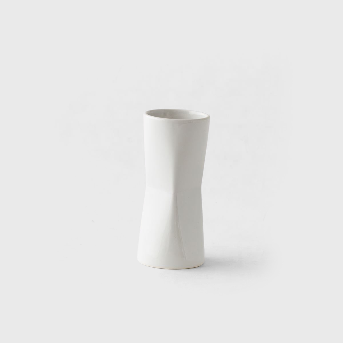 white flower vase