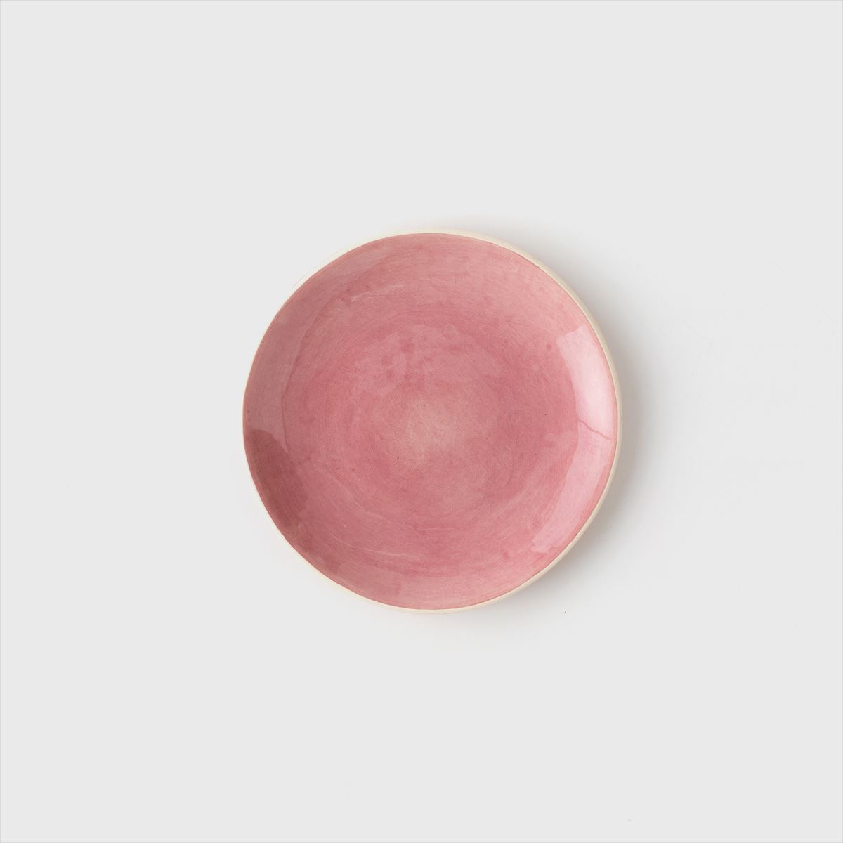 pink round plate