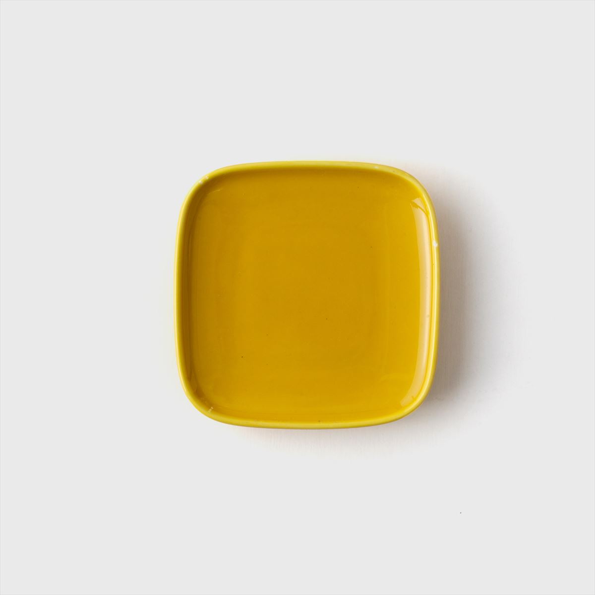 yellow square plate (S)