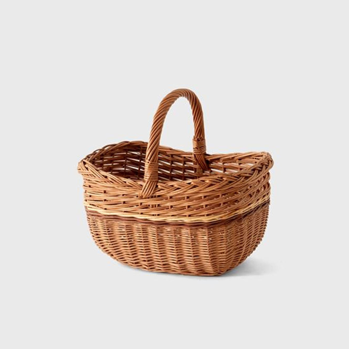 one handle ratten basket