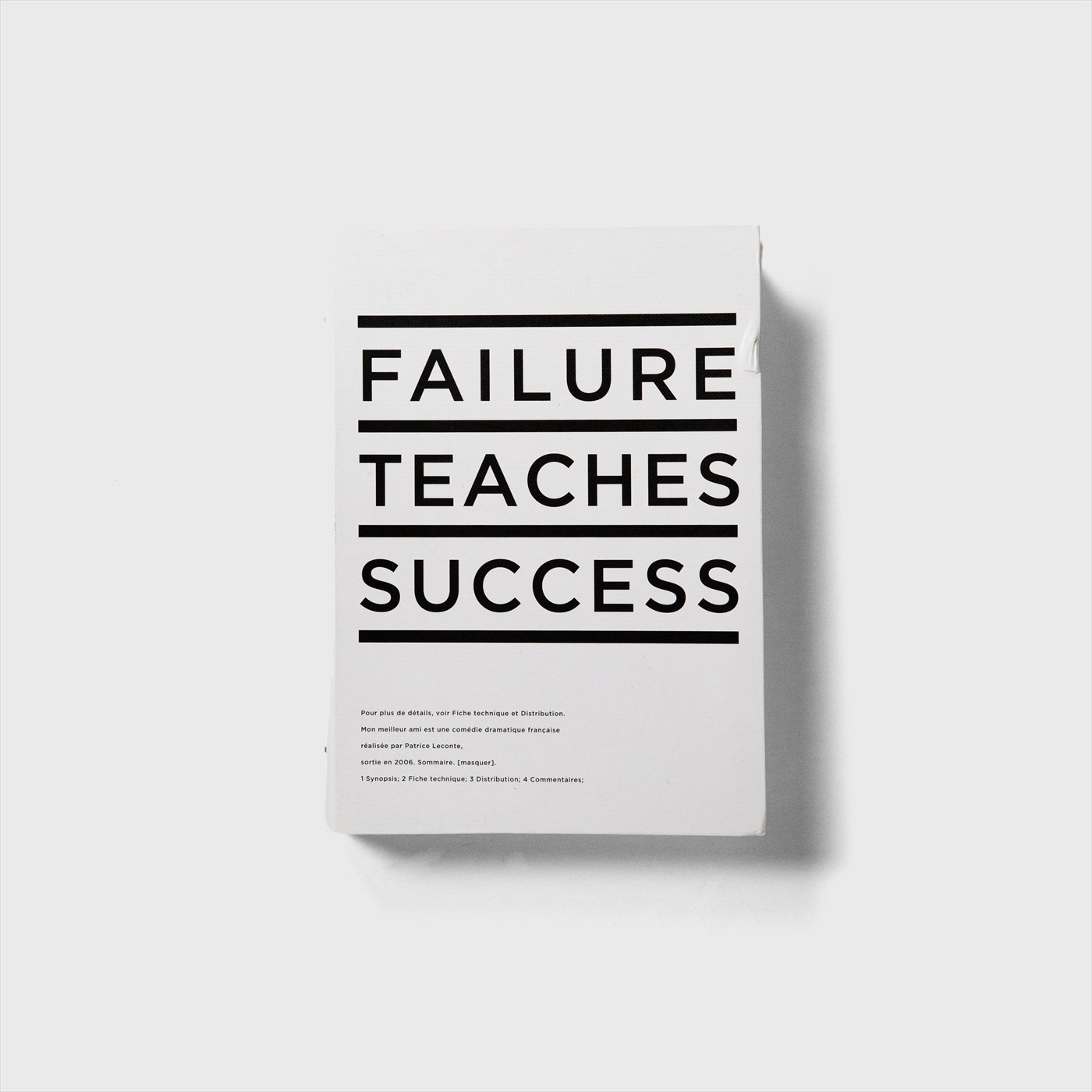 fake book"FAILURE TEACHES SUCCESS"