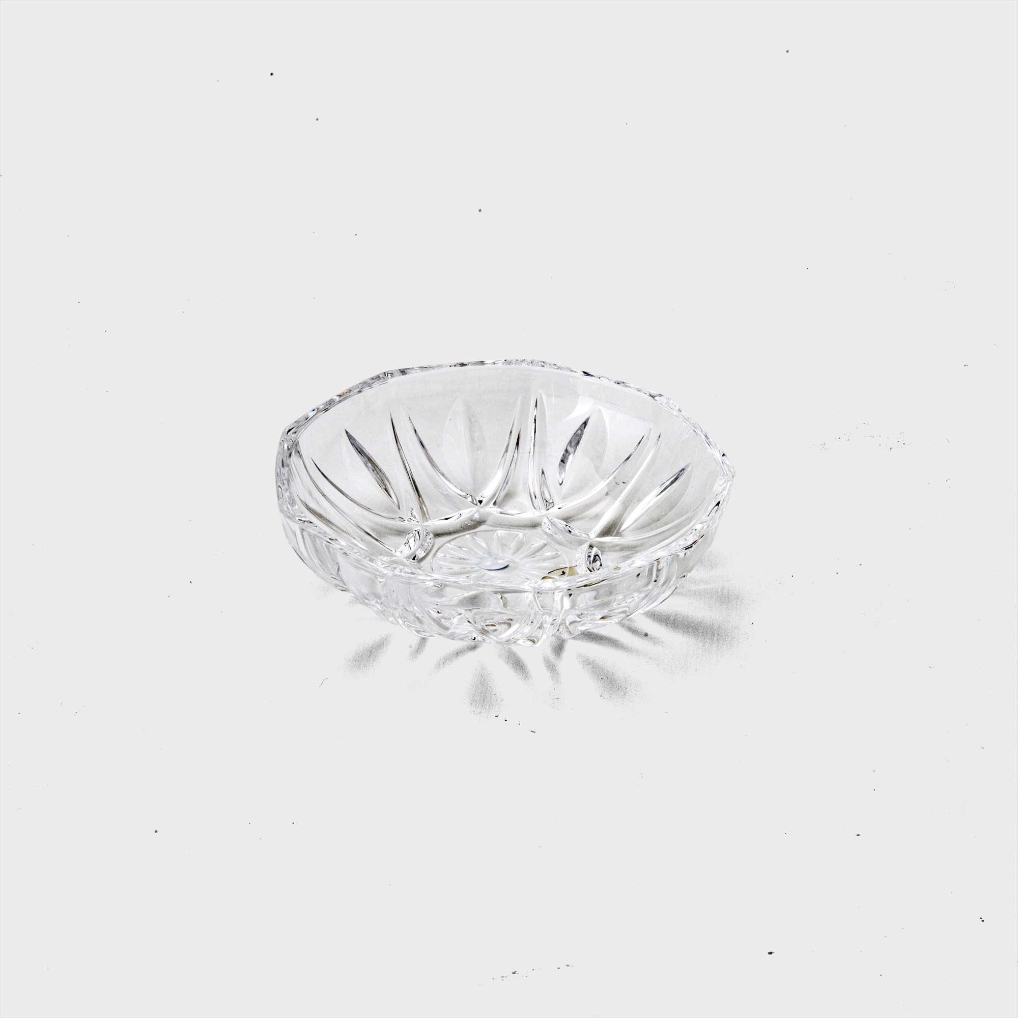 flower cut glass bowl