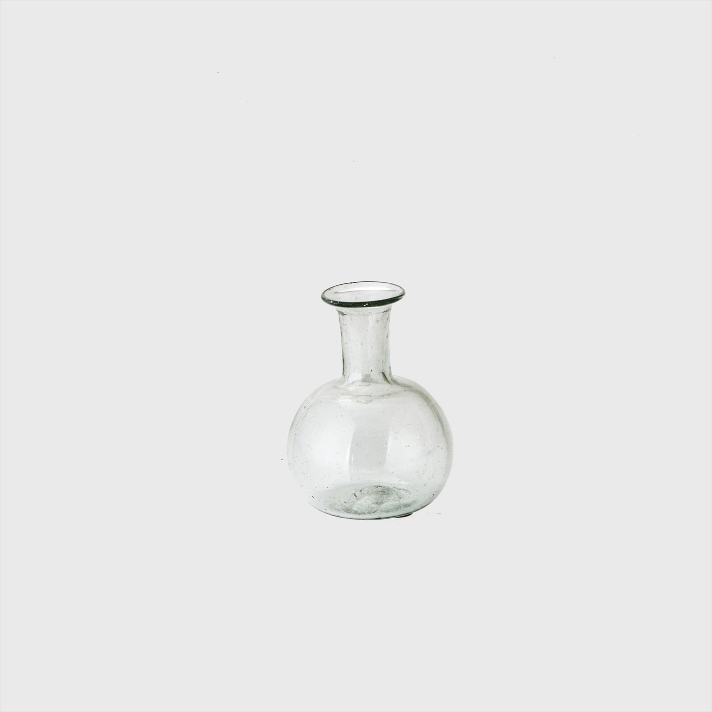 glass flask flower vase