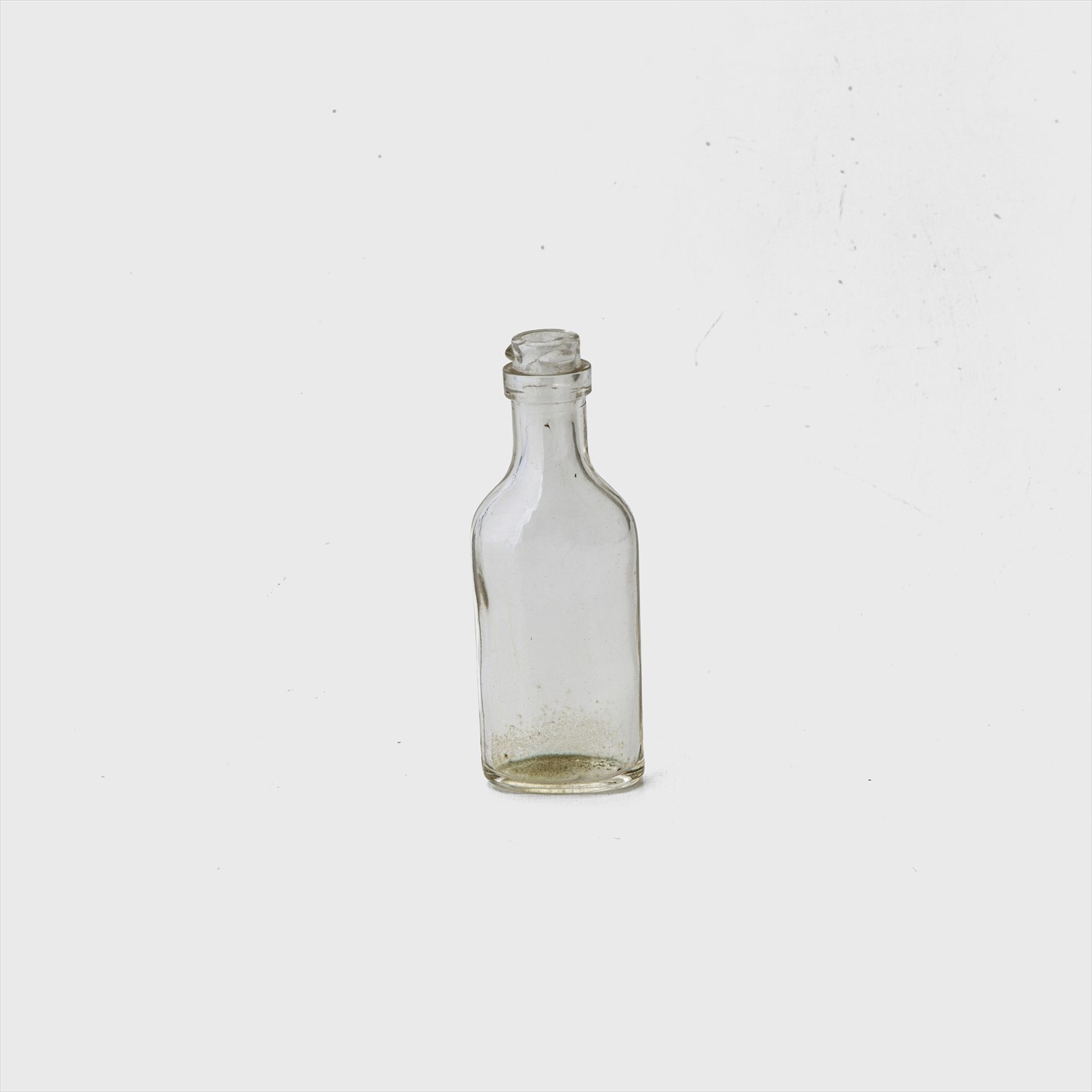 clear glass bottle