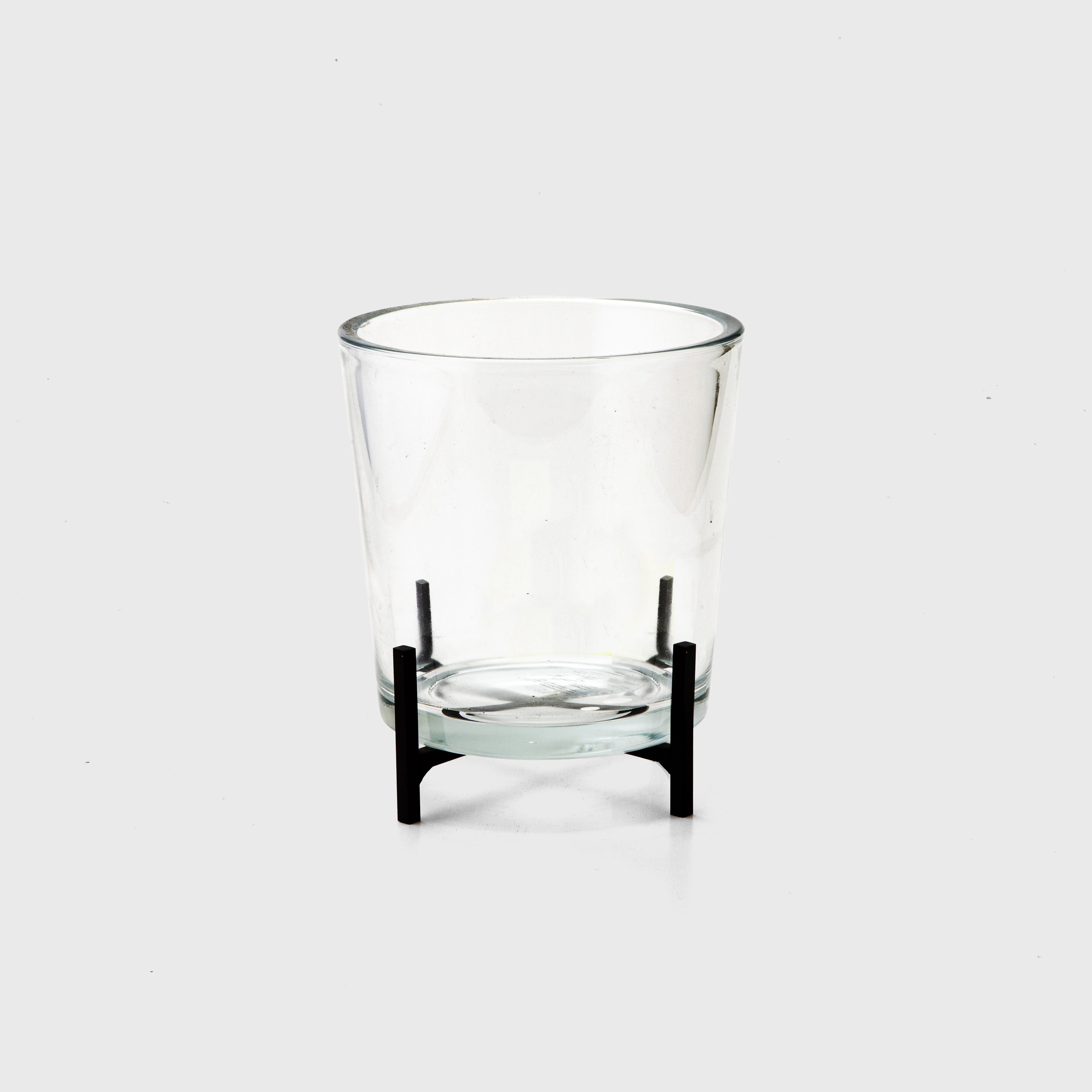 glass standing candle holder