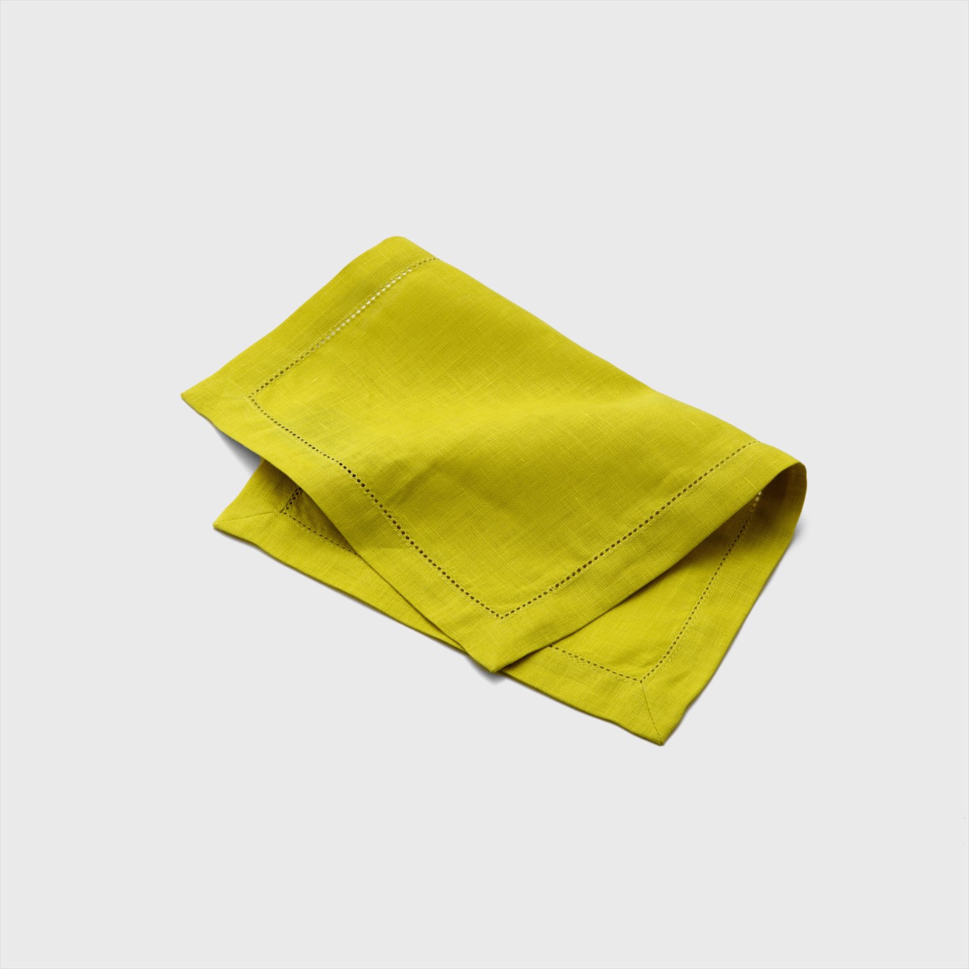 yellow green
hem stitch cloth