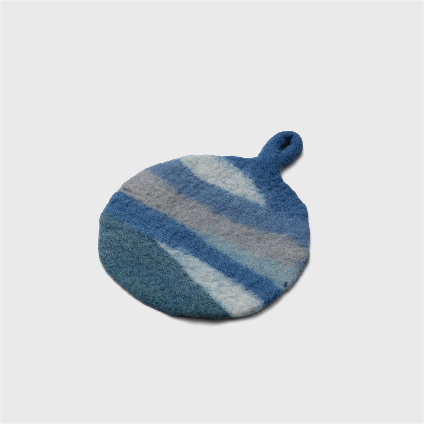 blue felt pot mat