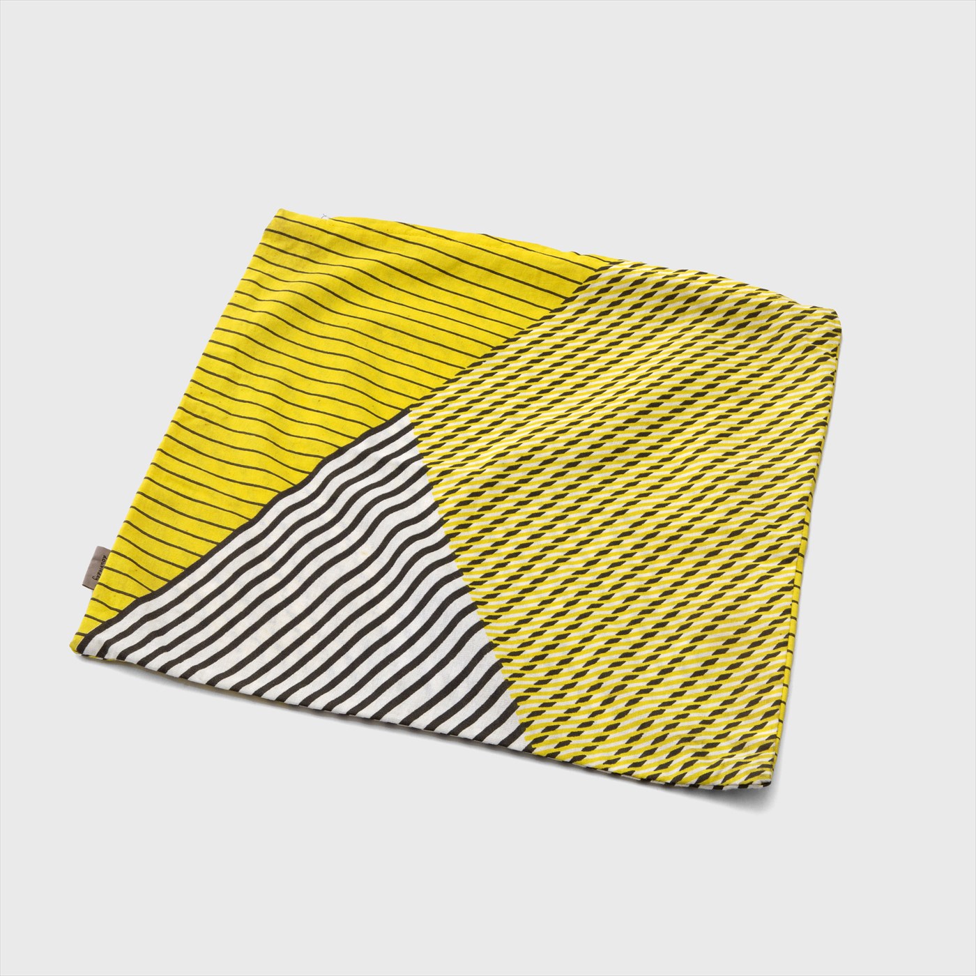 yellow black stripes
cushion cover