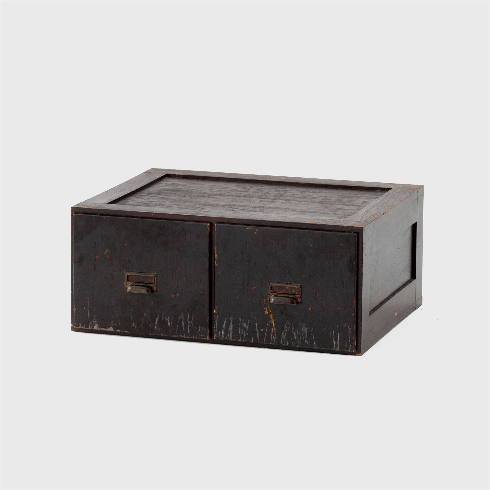 antique 
library card mini chest