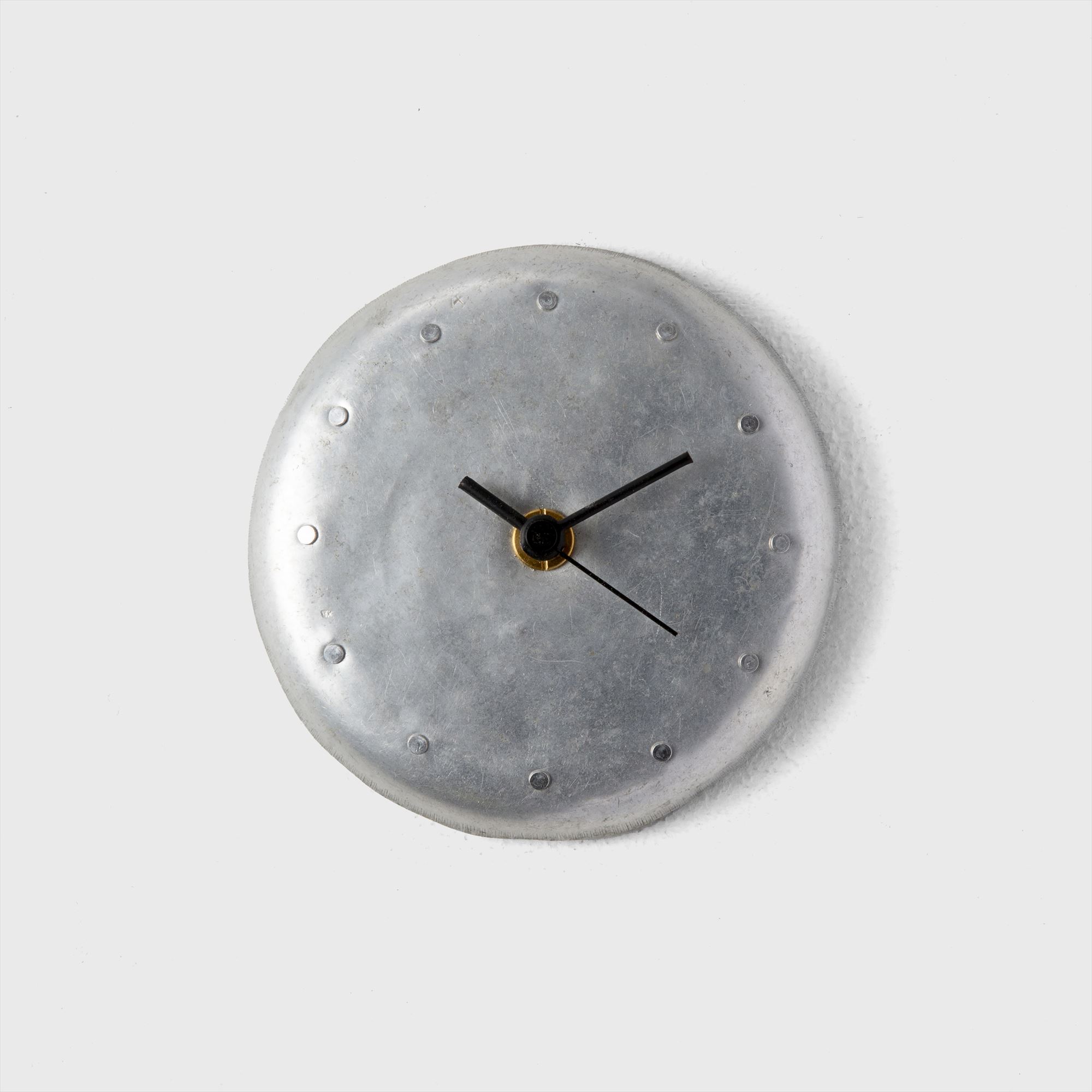 silver wall clock