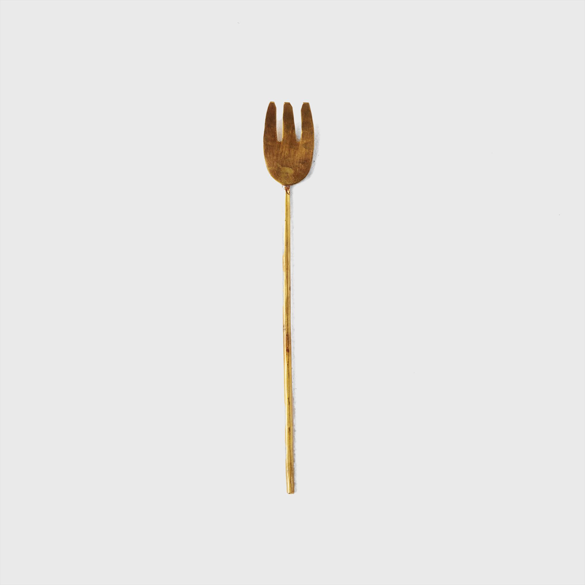 gold wood fork