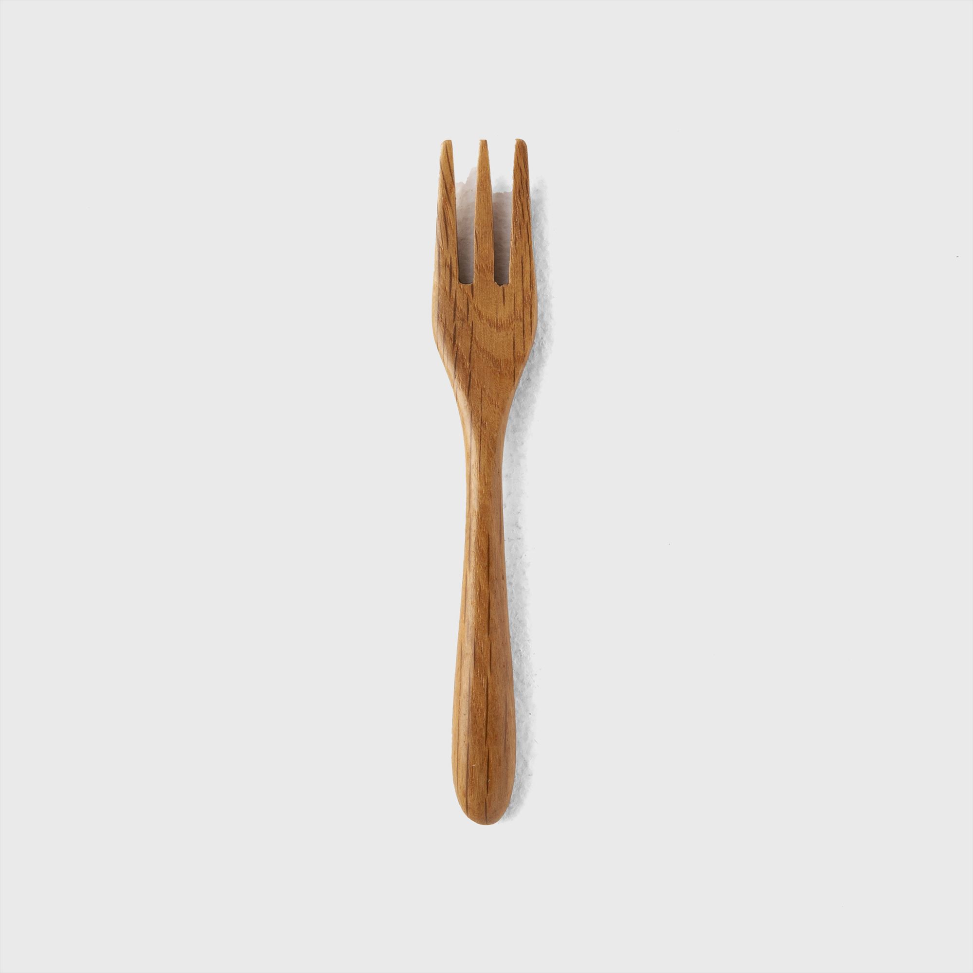 wood dessert fork