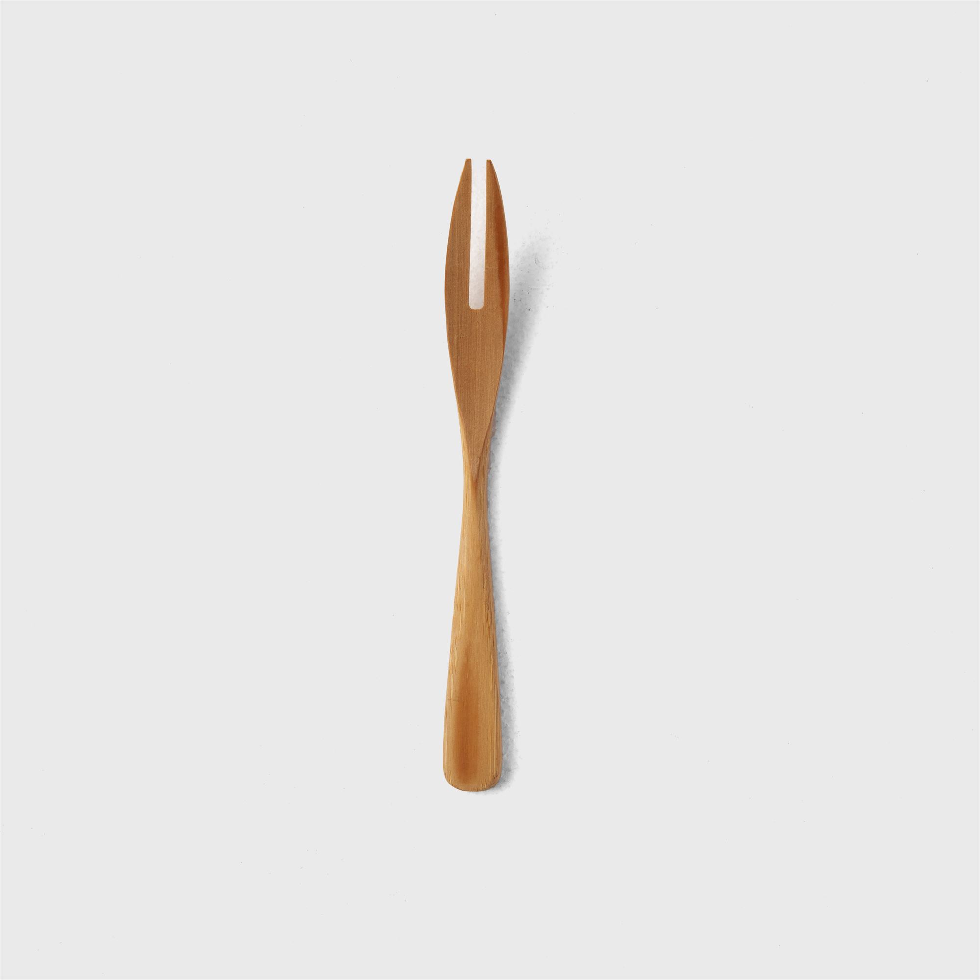 wood dessert fork