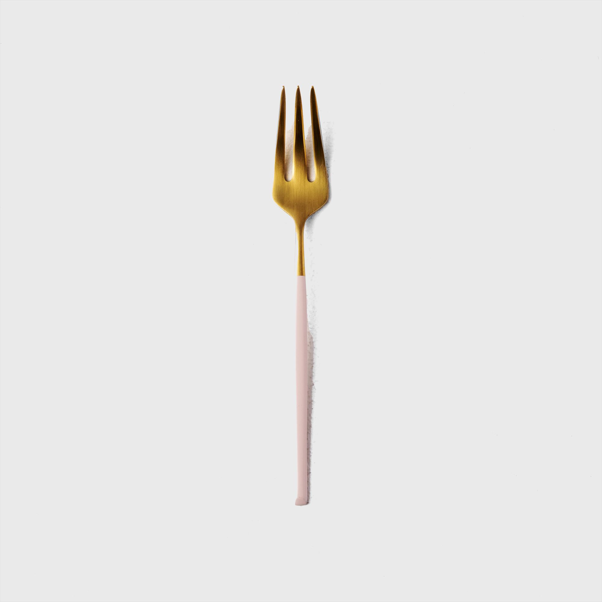 2tone pink gold fork