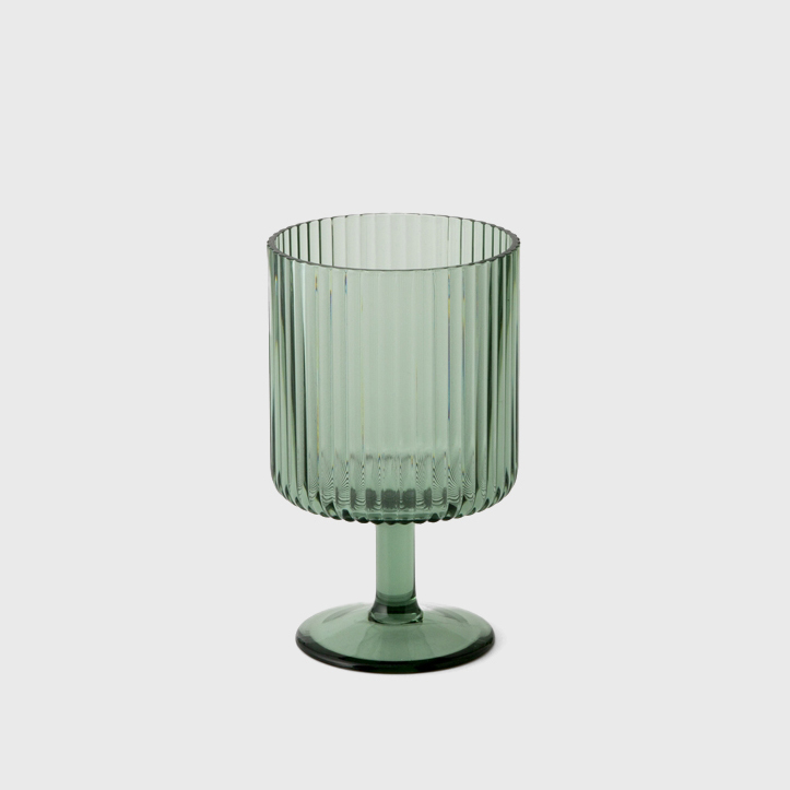 green wine glass