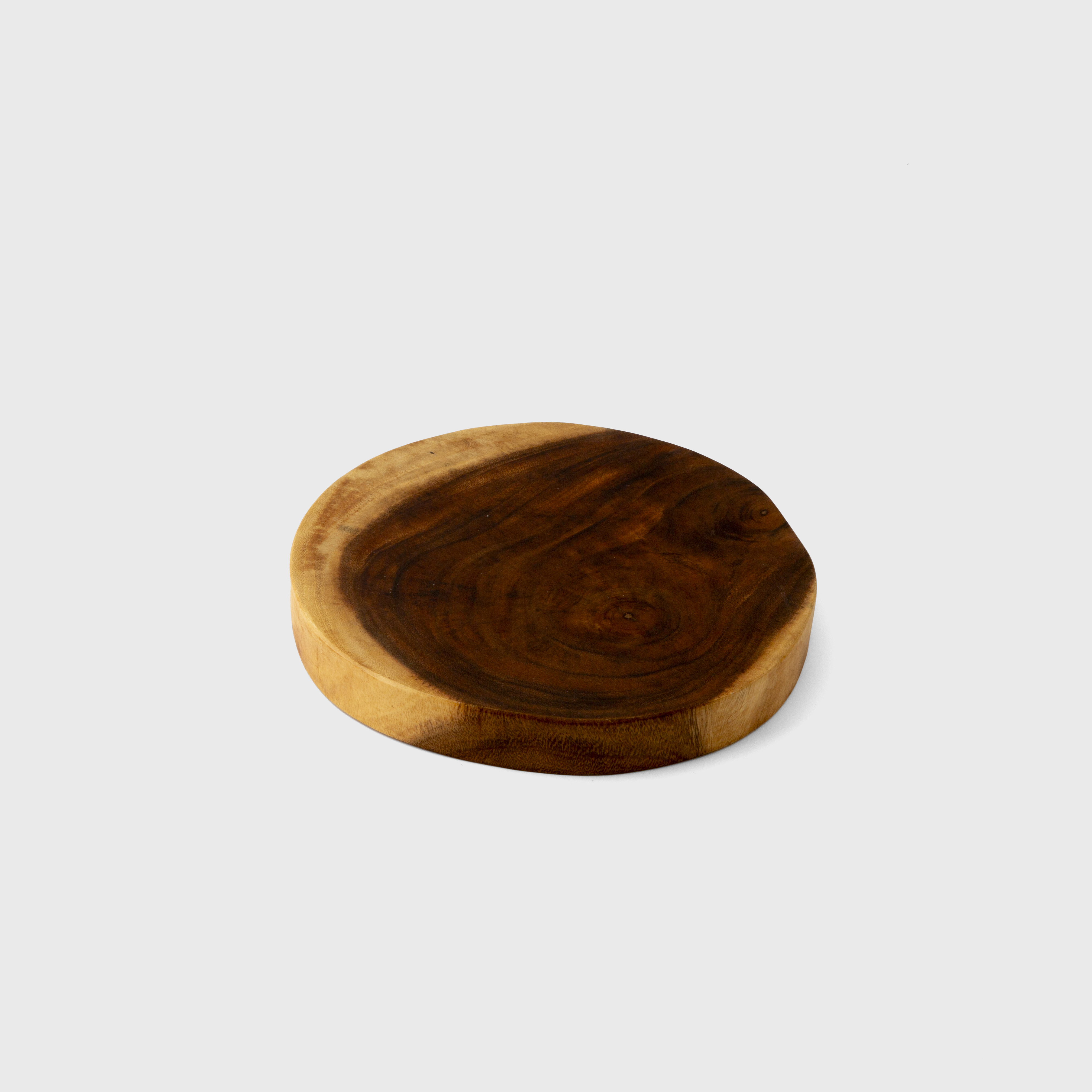 wood round tray L