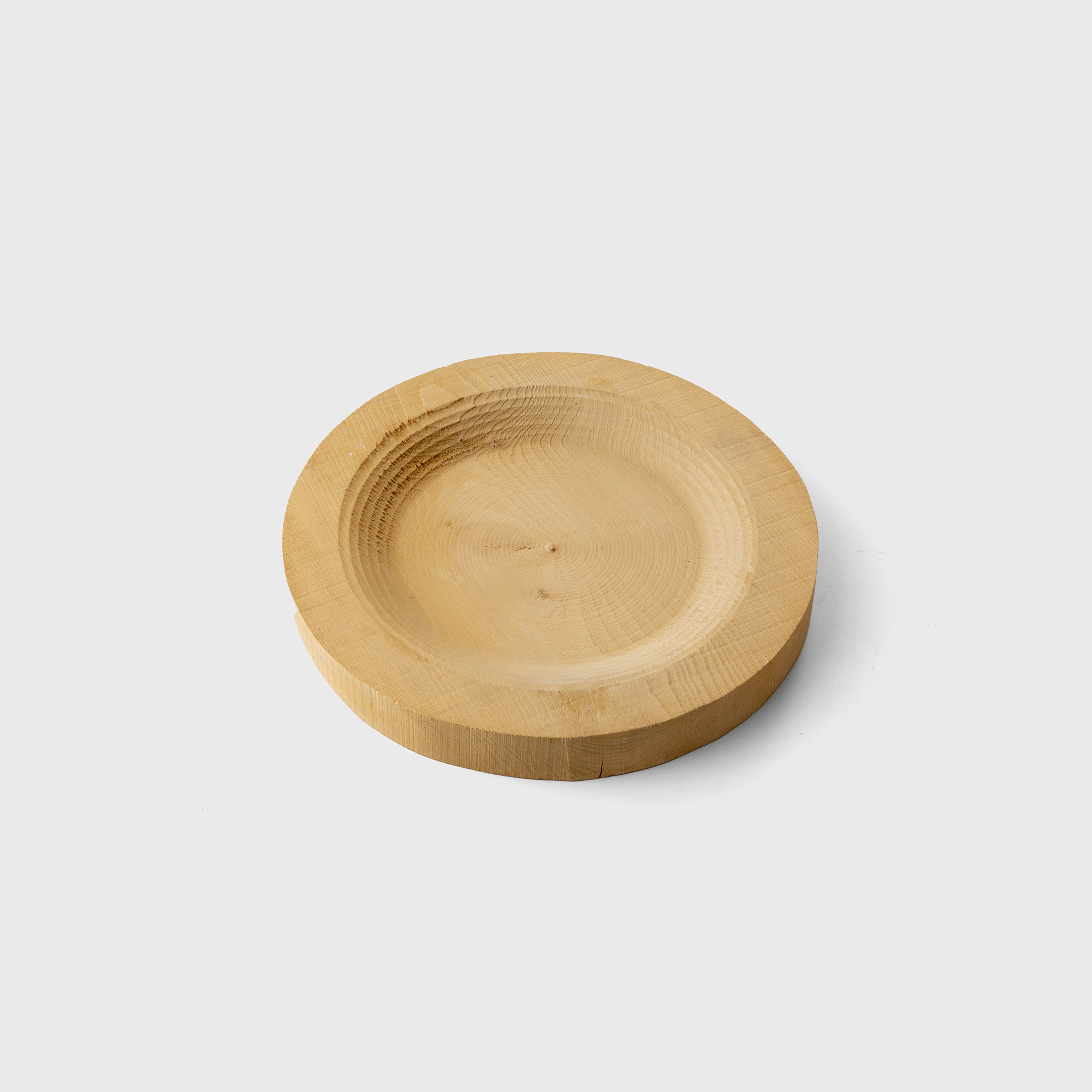 wood round plate