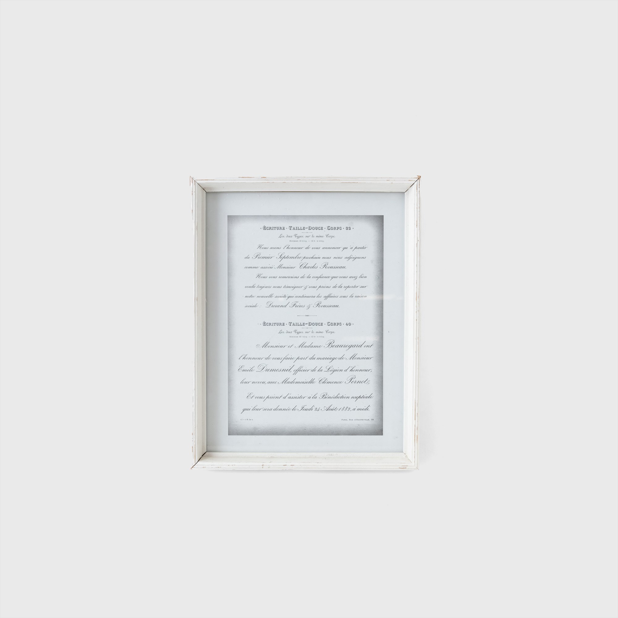 white sentence frame